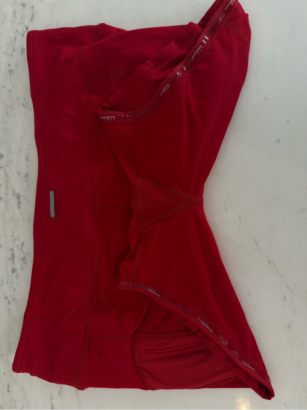 lululemon athletica Red Sports Tank, Black Pinstriped Tank & Shorts Set - Picture 7 of 7